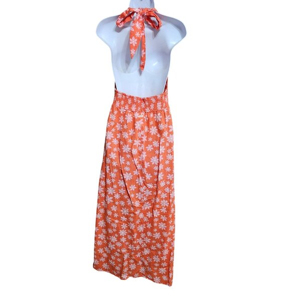 Billabong x Wrangler Women's Large Hung Up Dress Fireside Floral Print  Peach - Picture 5 of 12